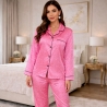 Ensemble Pyjama 2 Pièces en Satin Jacquard - Motif Léopard