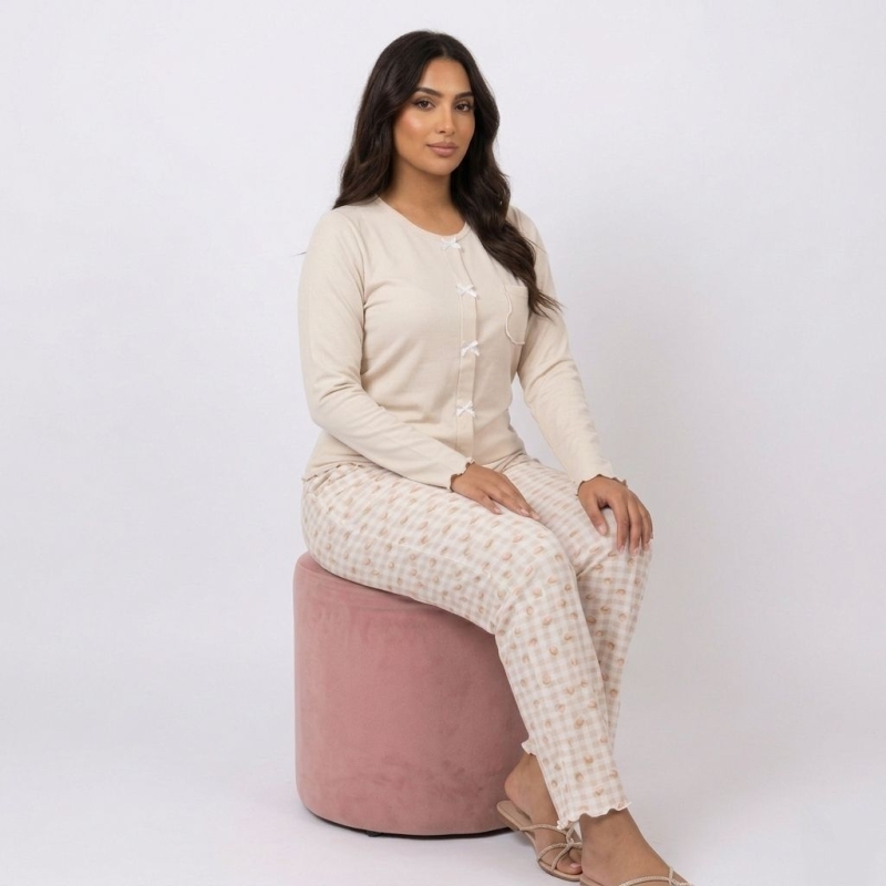 Pyjama "Peachy" – Fraîcheur & Douceur