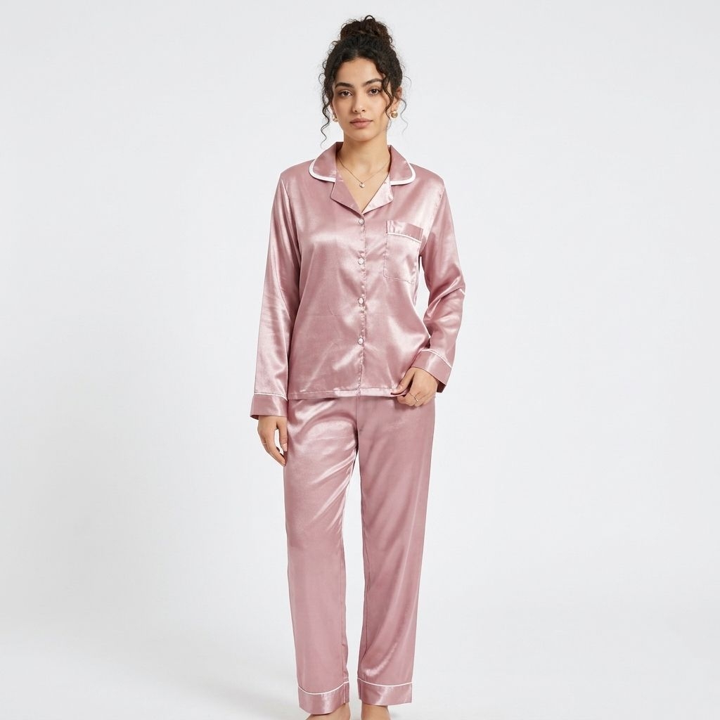 Ensemble pyjama classique en satin