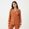 طقم بيجاما وافل بلمسة دانتيل