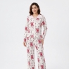 Ensemble pyjama en velours  motif ours et nœud