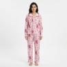 Ensemble pyjama en velours  motif ours et nœud