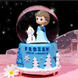 Boule à Neige Musicale "Frozen" - Elsa & Olaf